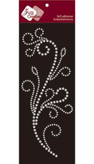 Zva Creative - Flourishing - White Pearl  (sold in 3's)