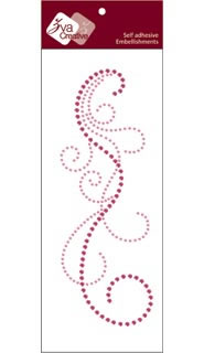 Zva Creative - Fancy - Pink/Rosy Crystal  (sold in 3's)