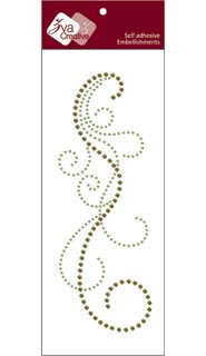 Zva Creative - Fancy - Lime/Olive Crystal  (sold in 3's)