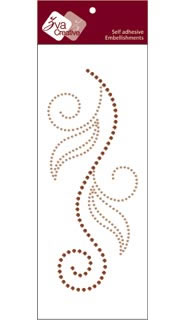 Zva Creative - Harmony - Champagne/Chocolate Crystal  (sold in 3's)