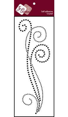 Zva Creative - Long Flourish I - Jet  (sold in 3's)