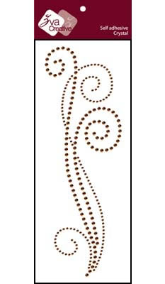 Zva Creative - Long Flourish I - Chocolate  (sold in 3's)