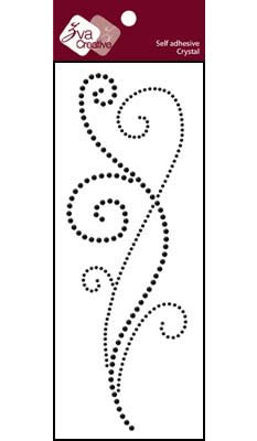 Zva Creative - Long Flourish II - Jet  (sold in 3's)