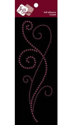 Zva Creative - Long Flourish II - Rosy Pink  (sold in 3's)