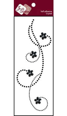 Zva Creative - Long Flourish III - Jet  (sold in 3's)