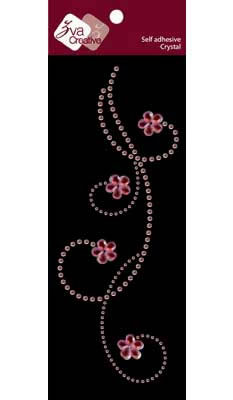 Zva Creative - Long Flourish III - Pink  (sold in 3's)