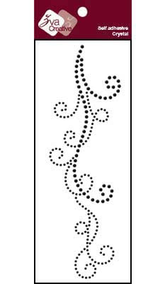 Zva Creative - Long Flourish IV - Jet  (sold in 3's)