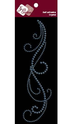 Zva Creative - Long Flourish V - Blue  (sold in 3's)