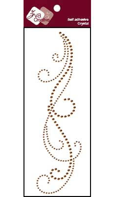Zva Creative - Long Flourish V - Chocolate  (sold in 3's)
