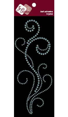 Zva Creative - Long Flourish VI - Iridescent Clear Shimmering  (sold in 3's)