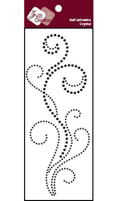 Zva Creative - Long Flourish VI - Jet  (sold in 3's)