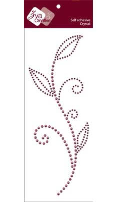 Zva Creative - Leaved Branch Crystal A - Lavender Crystal & Grape Pearl  (sold in 3's)