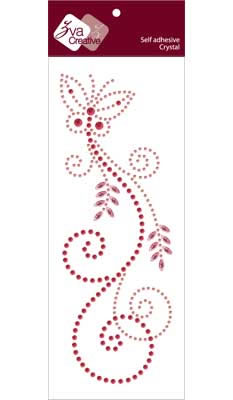 Zva Creative - Fancy Butterfly Crystal - Rosy & Pink  (sold in 3's)