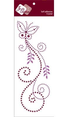 Zva Creative - Fancy Butterfly Crystal - Lavender & Grape  (sold in 3's)