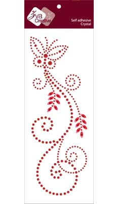 Zva Creative - Fancy Butterfly Crystal - Red  (sold in 3's)