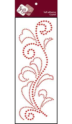 Zva Creative - Flourish  Red Crystal  PREORDER     (sold in 3's)