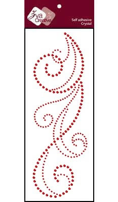 Zva Creative - Flourish  Red Crystal  PREORDER     (sold in 3's)