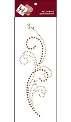 Zva Creative - Triumph - Champagne/Chocolate Crystal  (sold in 3's)