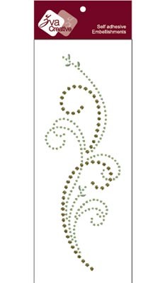 Zva Creative - Triumph - Olive/Lime Crystal  (sold in 3's)
