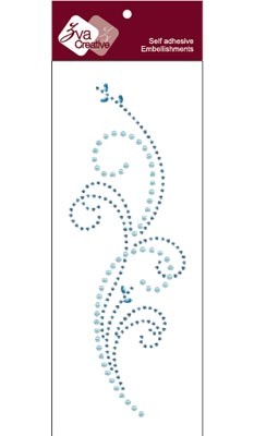 Zva Creative - Triumph - Soft Blue Pearl/Crystal  (sold in 3's)