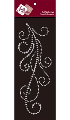 Zva Creative - Flourish - Clear Crystal  (sold in 3's)