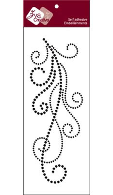 Zva Creative - Flourish - Jet Crystal  (sold in 3's)