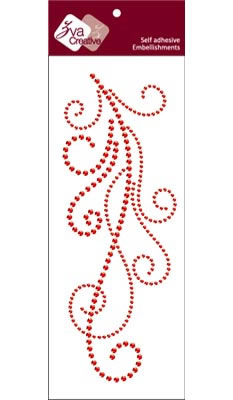 Zva Creative - Flourish  Red Crystal  PREORDER     (sold in 3's)