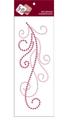 Zva Creative - Flourish - Rosy/Pink Crystal  (sold in 3's)