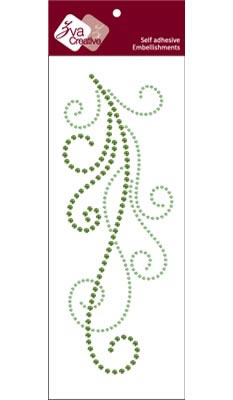 Zva Creative - Flourish - Olive/Lime Crystal  (sold in 3's)