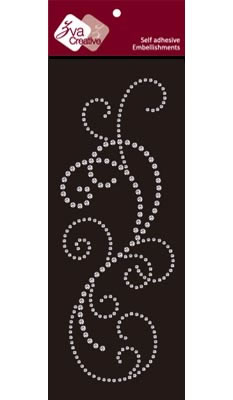 Zva Creative - Flourish - Clear Crystal  (sold in 3's)
