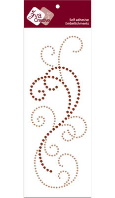 Zva Creative - Flourish - Champagne/Chocolate Crystal  (sold in 3's)