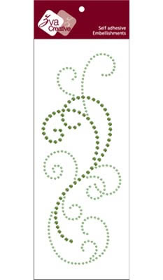 Zva Creative - Flourish  Lime/Olive Crystal  PREORDER     (sold in 3's)