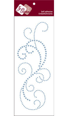 Zva Creative - Flourish - Ice Blue Crystal  (sold in 3's)
