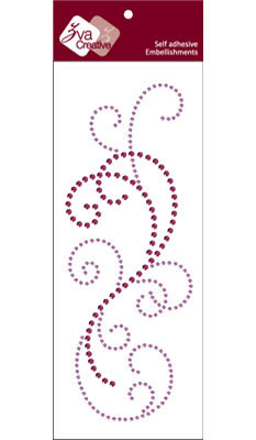 Zva Creative - Flourish - Grape/Lavender Crystal  (sold in 3's)