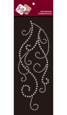 Zva Creative - Flourish - Clear Crystal  (sold in 3's)