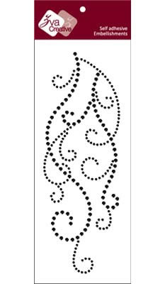 Zva Creative - Flourish  Jet Crystal  PREORDER     (sold in 3's)