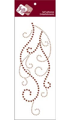 Zva Creative - Flourish  Champagne/Chocolate Crystal  PREORDER     (sold in 3's)