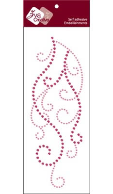 Zva Creative - Flourish  Rosy/Pink Crystal  PREORDER     (sold in 3's)
