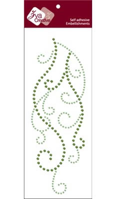 Zva Creative - Flourish  Lime/Olive Crystal  PREORDER     (sold in 3's)