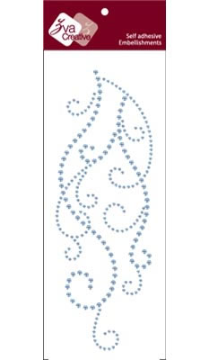 Zva Creative - Flourish - Ice Blue Crystal  (sold in 3's)