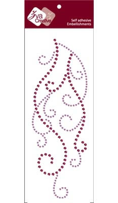 Zva Creative - Flourish - Grape/Lavender Crystal  (sold in 3's)