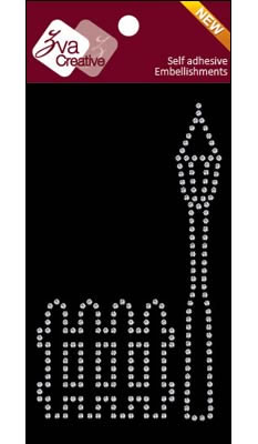 Zva Creative - Fence & Post - Clear Crystal  (sold in 3's)