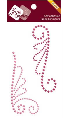 Zva Creative - Fantasia - Pink/Hot Pink Crystal  (sold in 3's)