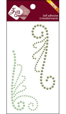 Zva Creative - Fantasia - Lime/Olive Pearl  (sold in 3's)