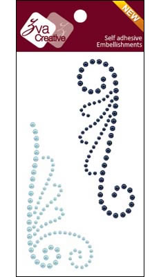 Zva Creative - Fantasia - Soft Blue/Night Blue Pearl  (sold in 3's)