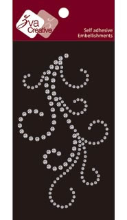 Zva Creative - Flourish IV - Clear Crystal  (sold in 3's)