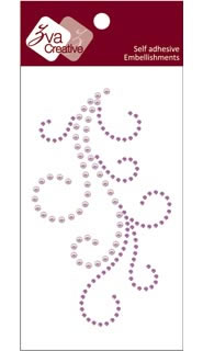 Zva Creative - Flourish IV - Lavender Crystal & Pearl  (sold in 3's)