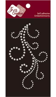 Zva Creative - Flourish IV - White Pearl  (sold in 3's)