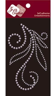 Zva Creative - Flourish V - Iridescent Crystal  (sold in 3's)