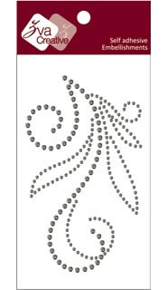 Zva Creative - Flourish V - Smoke Crystal  (sold in 3's)